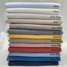 Plain Linen Fabric Material 100 Linens
