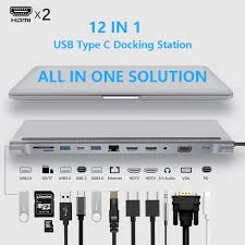 Displayport allows users to connect to virtually any monitor they need. Usb Type C Hub Adapter Laptop Docking Station Mst Dual Monitor Dual Hdmi Vga Rj45 Sd Tf For Macbook Dell Xps Hp Lenovo Thinkpad Special Promo 4749 Cicig