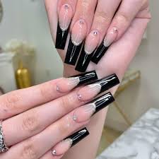 50 black french tip nail design ideas