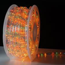 1 2 Inch Multi Color Rope Light 2 Wire 150 Foot Spool