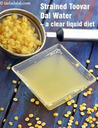 strained toovar dal water recipe clear