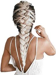 Additionaly, it is comperatively safe as the hair in case of a high aligned braid or twin side braids, so that the static electric field of the hair, remains away from throat, so that it does not attract excessive mucous or. Amazon Com Omg Claw Jaw Braiding Hair Clip In Hair Extension Synthetic Ponytail Fishtail Braid Hairpiece Clothing