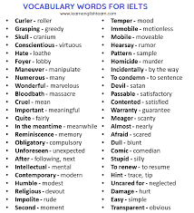 300 list of voary words for ielts