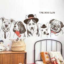 Dog Wall Decals Animal Room Wall