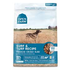 If you're traveling or leaving your dog with a sitter, you can use alternatives like raw dog food toppers. Open Farm Surf Turf Morsels Freeze Dried Dog Food 22 Oz The Bone Biscuit