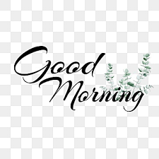 good morning word png vector psd and
