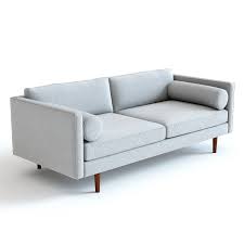 west elm monroe sofa 3d model 10