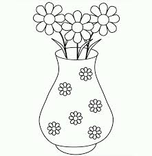Make the sides of the pot slanting. Flowers In A Pot Drawing