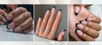 sophisticated black french tip looks