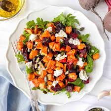 easy sweet potato beetroot salad