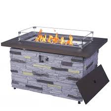 Propane Stone Fire Pit Table