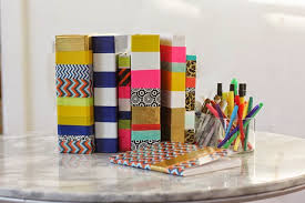 school supply makeover with tape aunt