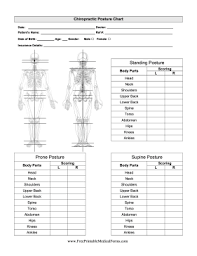 Printable Chiropractor Posture Chart