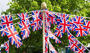 union jack bunting and decorations
