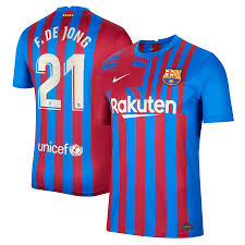 Hallo, ich verkaufe im auftrag ein trikot vom fc barcelona mit der nummer 21 von luis enrique den. Barcelona Stadium Heimtrikot 2021 22 Mit Aufdruck F De Jong 21