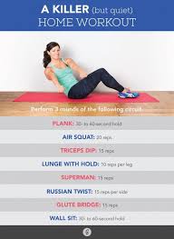 home workout a quiet home routine that