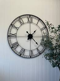 Metal Roman Numeral Wall Clock