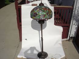 Vintage Rare Bronze Tiffany Floor Lamp