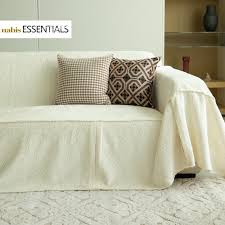 Buy Thick Cream White Sofa Cover In