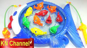 Đồ chơi trẻ em Bé Na câu cá tập 4 Câu cá mập, cá ngừ đại dương Fishing  playset Childrens toys - YouTube