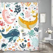 Lghtyro Funny Whale Kids Shower Curtain