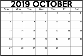 October 2019 Calendar Us Federal Holidays 2019 Calendars