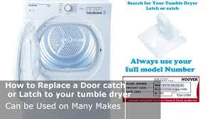Tumble dryer door wont shut start, latch or catch broken how to replace -  YouTube
