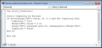 Solve Colebrook Equation In Excel