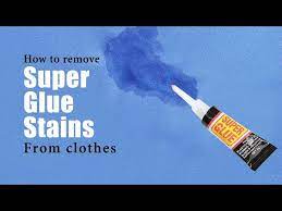 remove super glue stains from clothes