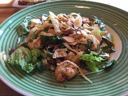 Shrimp, bell pepper, cucumber and herbs are tossed with a spicy thai dressing in this colorful salad. Thai Shrimp Salad Picture Of Applebee S Shakopee Tripadvisor
