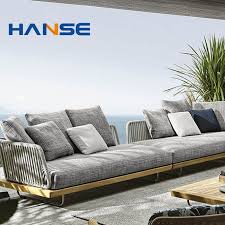 L Shaped Sectional Deck Sofa Set