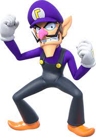 Nintendo character with purple overalls