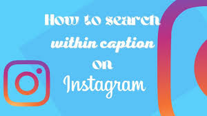 how to perform insram caption search