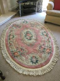 oval aubusson rug with fringe ebay