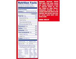 Ritz Crackers Nutrition Label