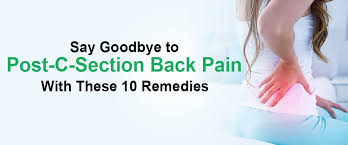 say goodbye to post c section back pain