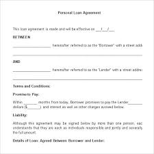 Free Personal Loan Agreement Template Microsoft Word South Africa