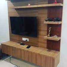 Wall Mounted Modern Wooden Tv Unit For