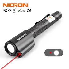 NICRON 2XAAA Đỏ Bút Laser Đèn Pin Chống Nước IP65 Mini Đèn Pin Đèn Chiếu  Sáng Cho Hướng Dẫn Ngoài Trời 120Lumens 75M chùm Tia Khoảng Cách B24|mini  torch