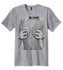 New Mickey Mouse Hands on Breasts Holding Boobs T-Shirt | eBay