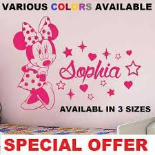 Personalised Minnie Mouse Wall Stickers