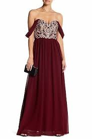 Soieblu New Red Womens Size Small S Off Shoulder Prom Gown