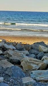 Rocks Sand Water At Nantasket Beach Hull Mass