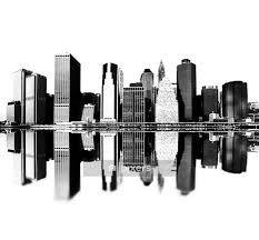 city skyline wall decal pixers