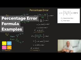 percene error formula learn how to