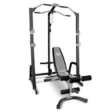 Marcy Pro Deluxe Cage System With Weight Lifting Bench Pm