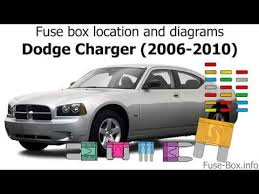 2007 charger with a 2.7l. Fuse Box Location And Diagrams Dodge Charger 2006 2010 Youtube