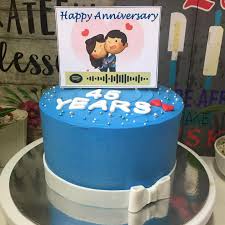 The top countries of suppliers are india, china, and. Simple Blue Anniversary Cake And Caramel Baked With Love By Pia Facebook