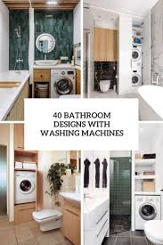 bathroom designs with washing machines