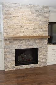 stone tile fireplace